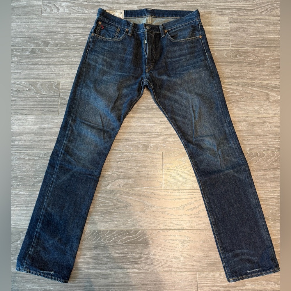 Ralph Lauren Varick Slim Straight Dark Blue Jeans size 32x32